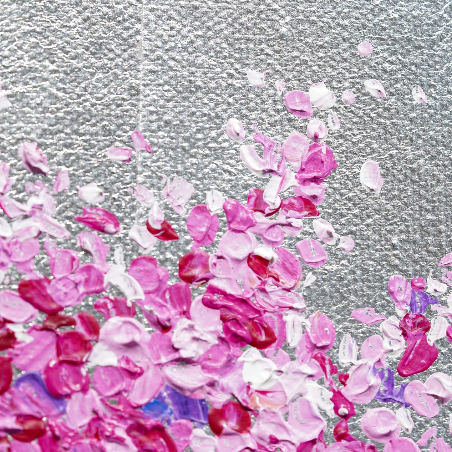 Cherry Blossom pink tree on a silver background painting