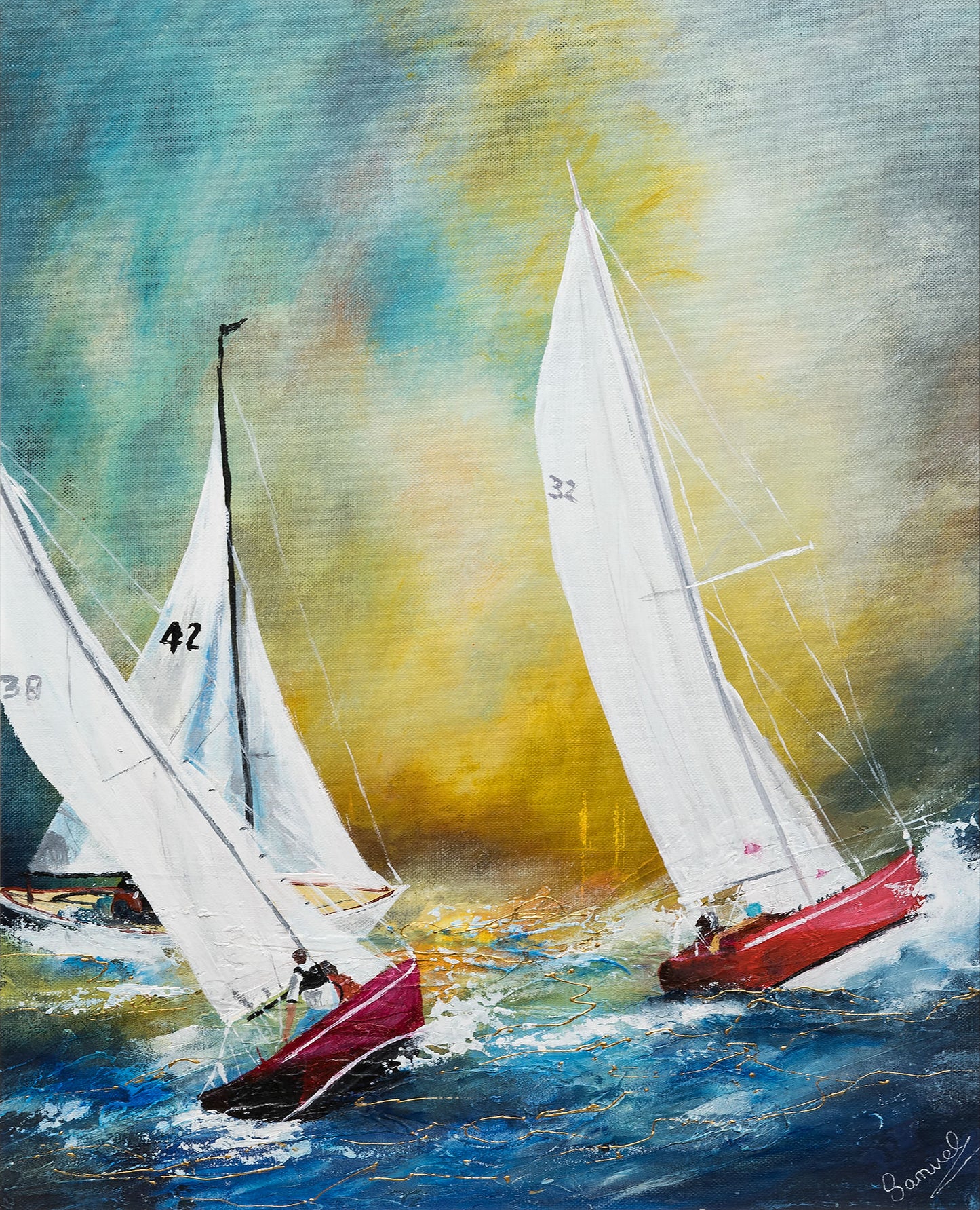 Last Race original painting by Linda Samuel