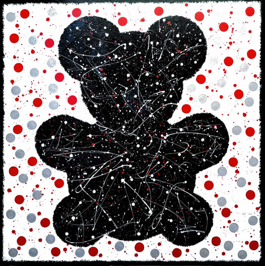 Dotty Bear original box canvas by Julie