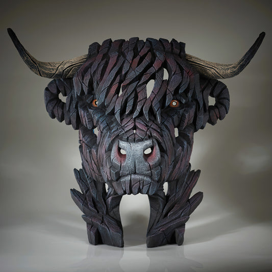 Highland Cow Bust - Black from Edge Sculpture by Matt Buckley