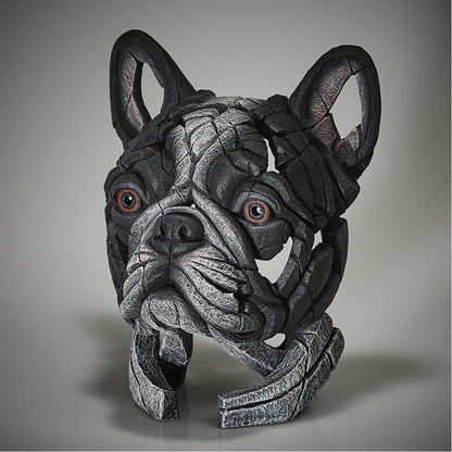 French Bulldog Bust - Pied from Edge Sculpture by Matt Buckley
