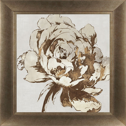 Golden Flower I and II framed prints by Asia Jensen