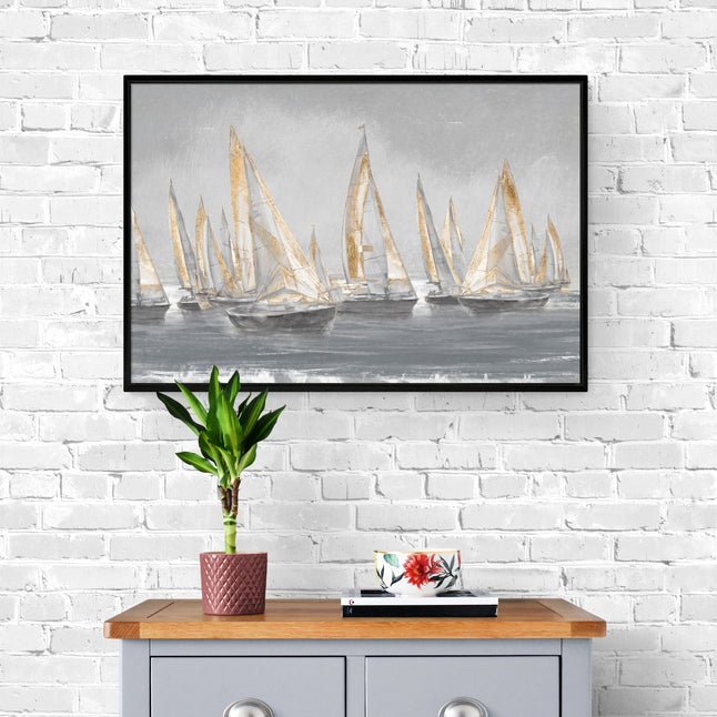 Golden Sails framed print by Camelot