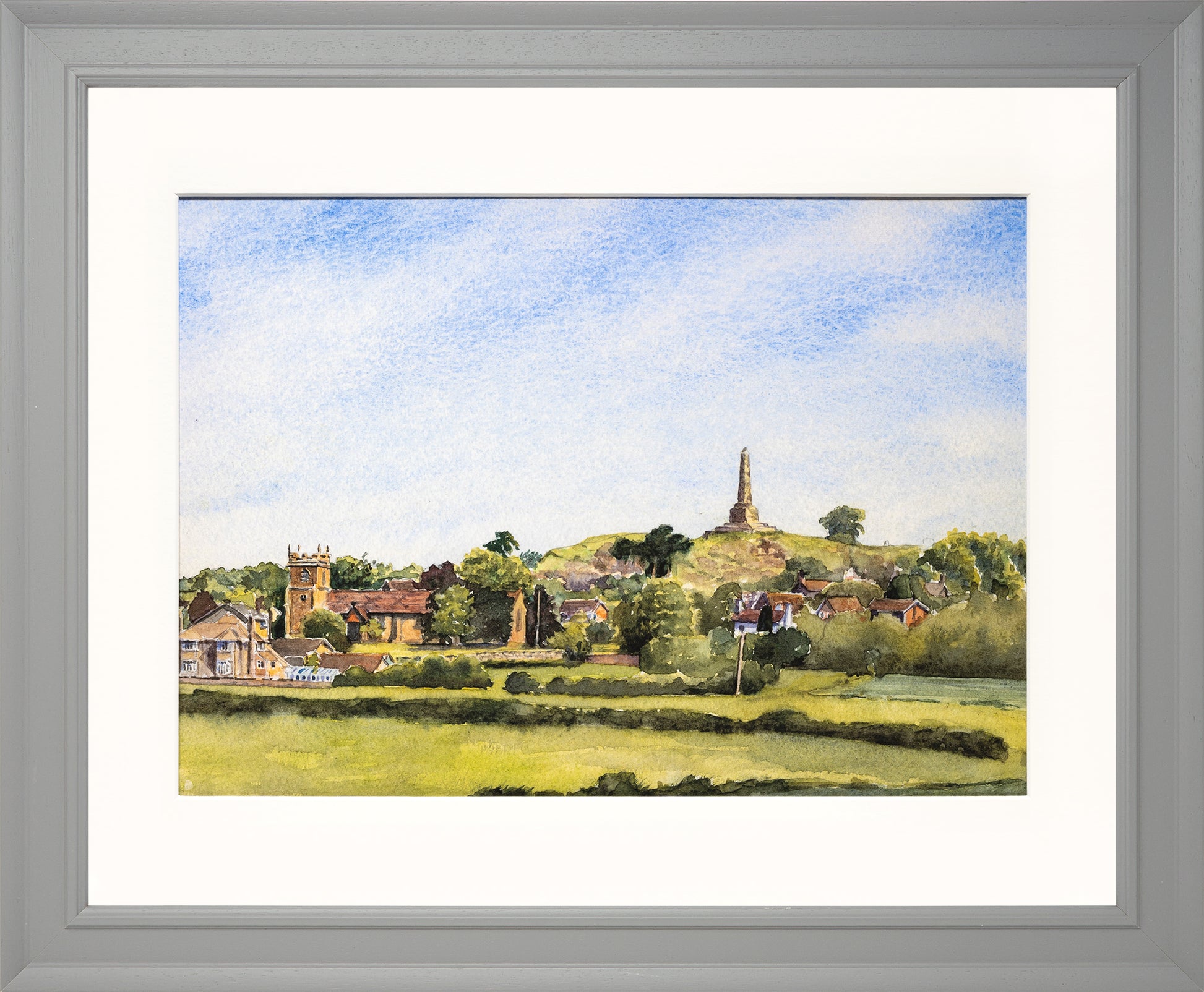 Lilleshall Hill and Church print by Sue Payton