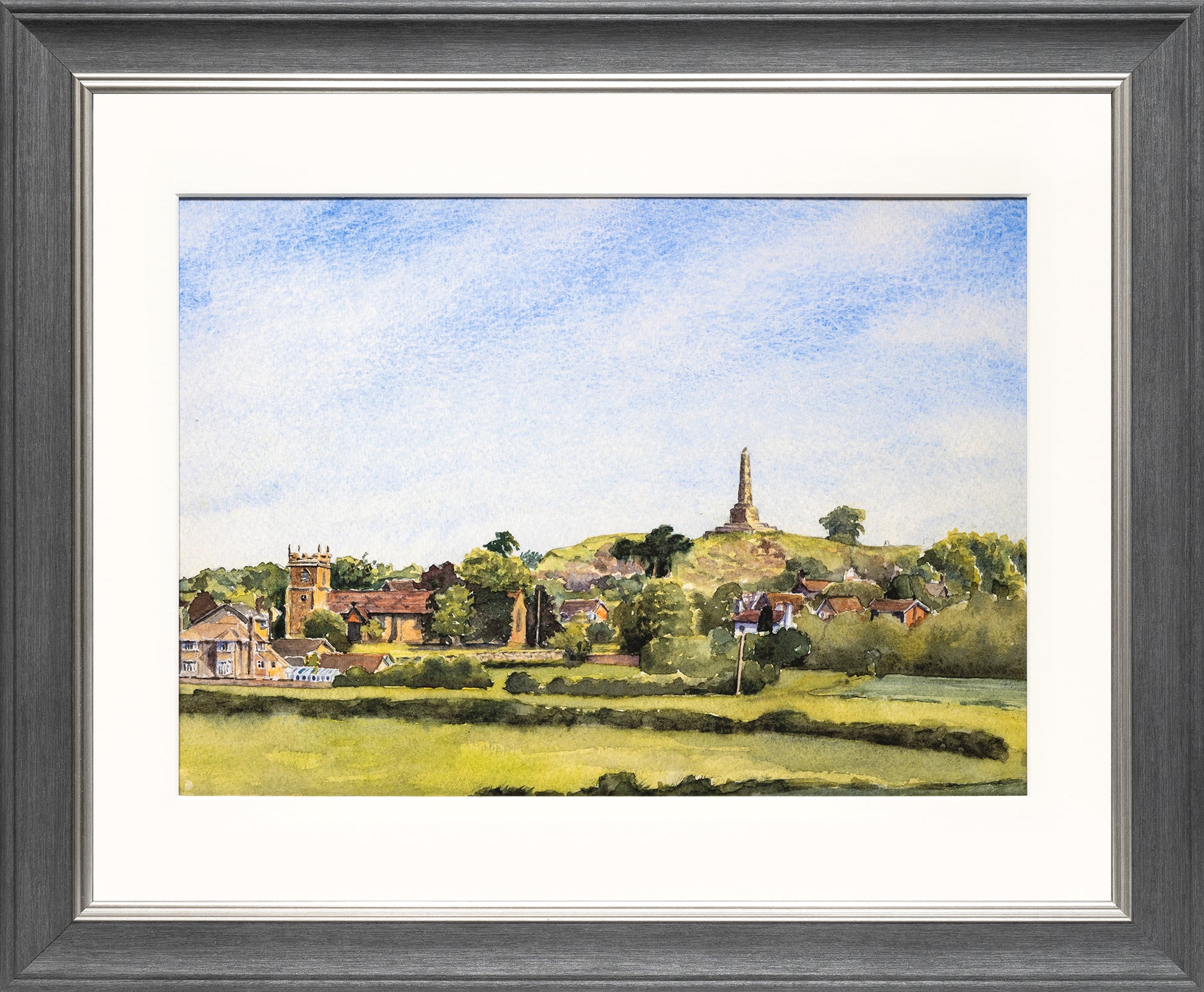 Lilleshall Hill and Church print by Sue Payton