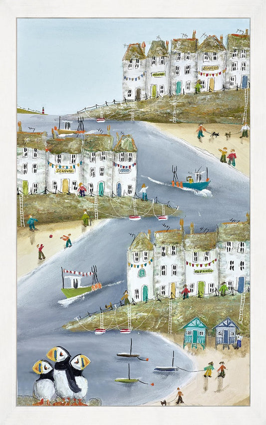 Harbour Holidays I limited edition framed print by Rebecca Lardner