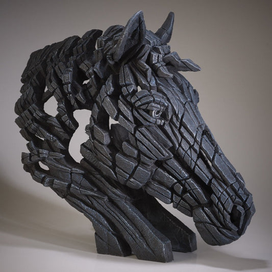 Horse Bust - Black by Edge Sculpture