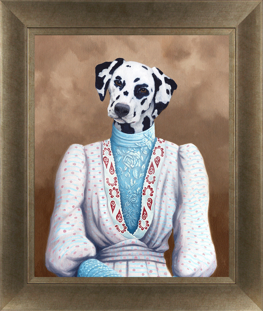 The Duke of Dachshund and Lady Isabelle framed prints by Peter Annable