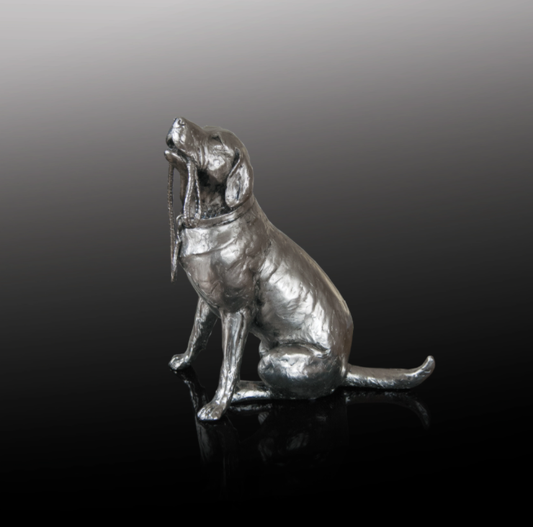 Labrador nickel resin sculpture from Richard Cooper Studio