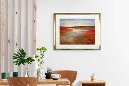 Light Across the Meadow framed print by Sheila Finch