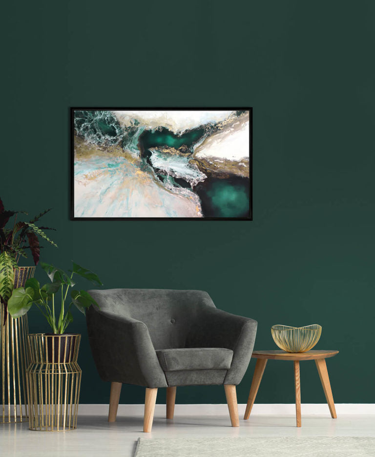 Los Mares Jade framed print by Leticia Herrera