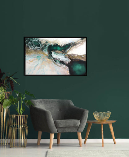 Los Mares Jade framed print by Leticia Herrera