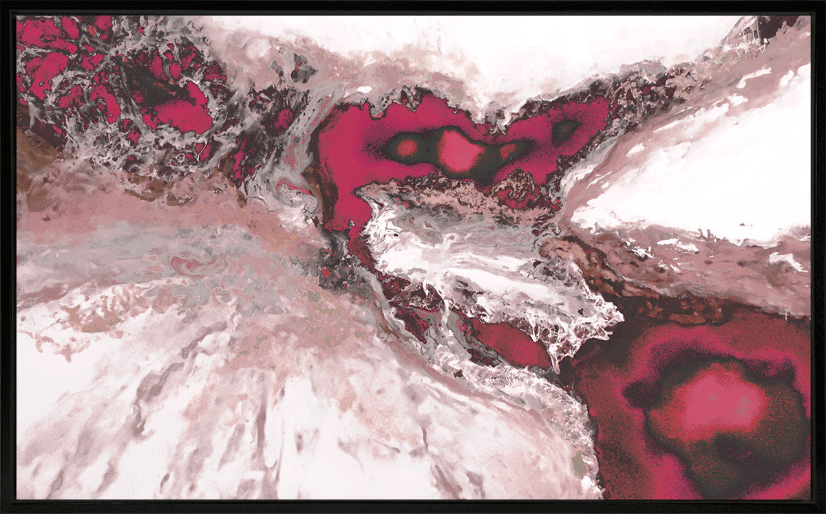 Los Mares Magenta framed print by Leticia Herrera