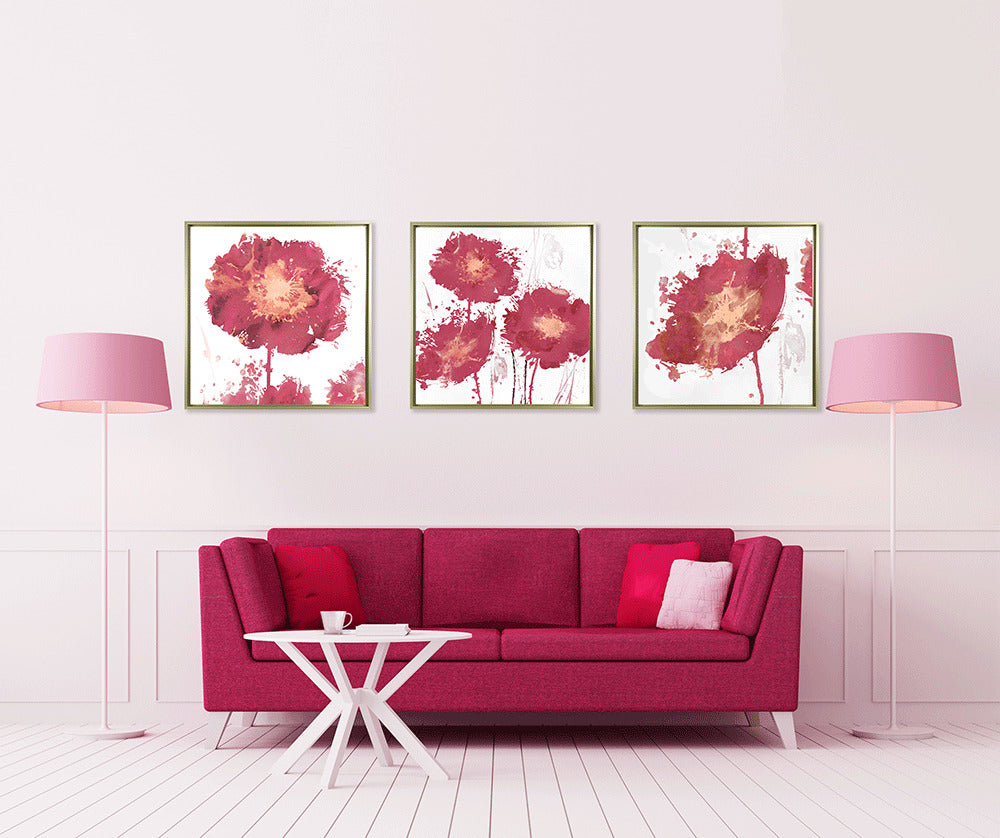 Magenta Flower Burst II framed print by Vanessa Austin