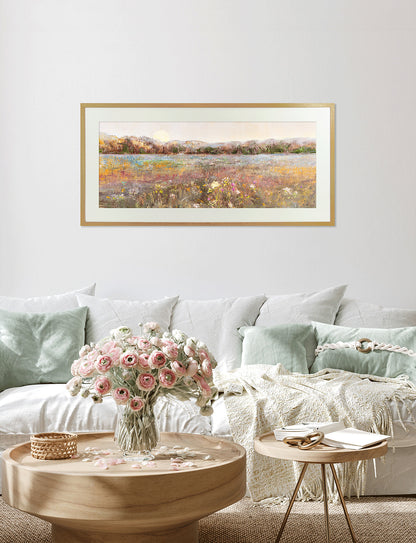 Meadow Moonrise framed print by Katie Swatland