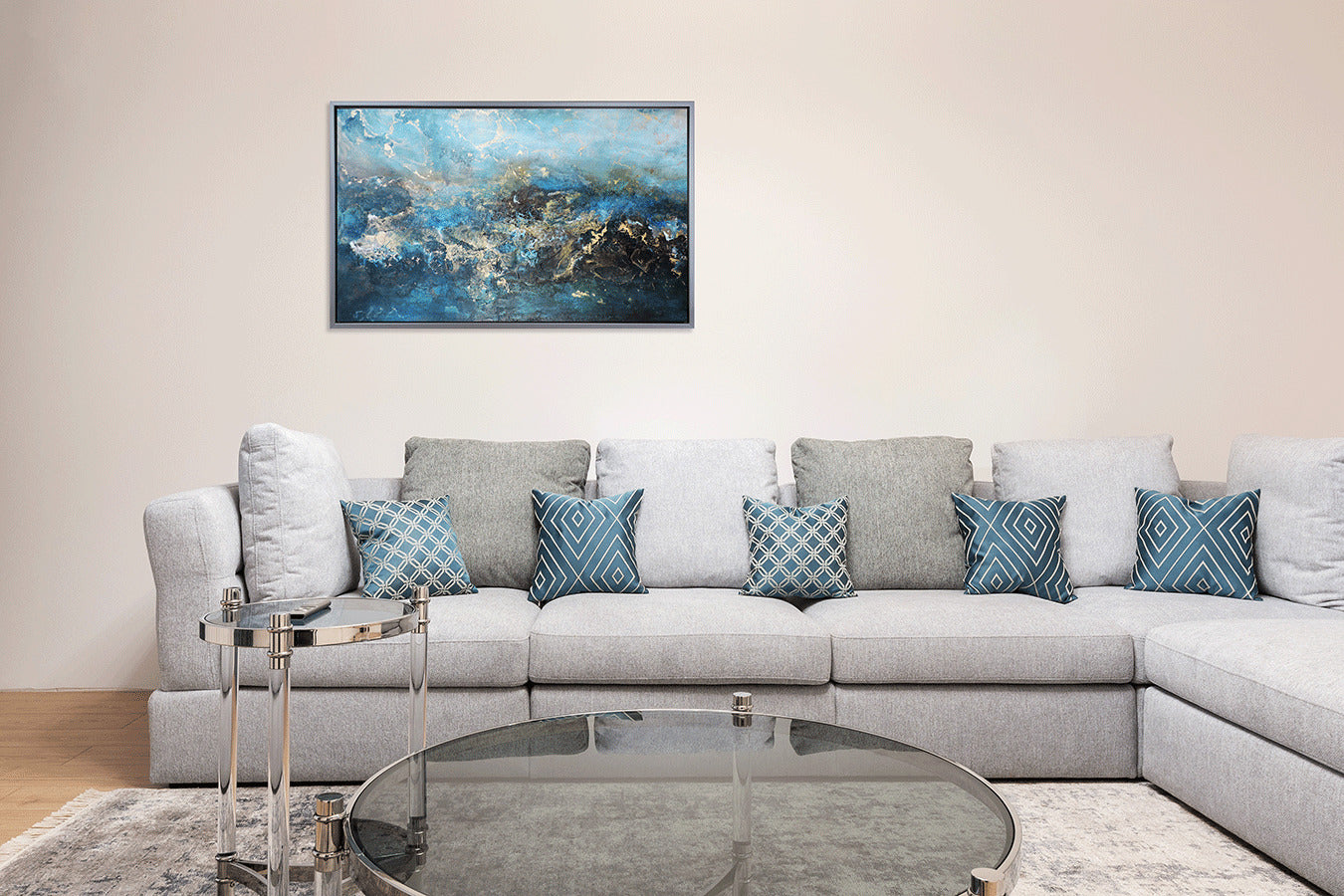 Metallic Textures I framed print by Leticia Herrera