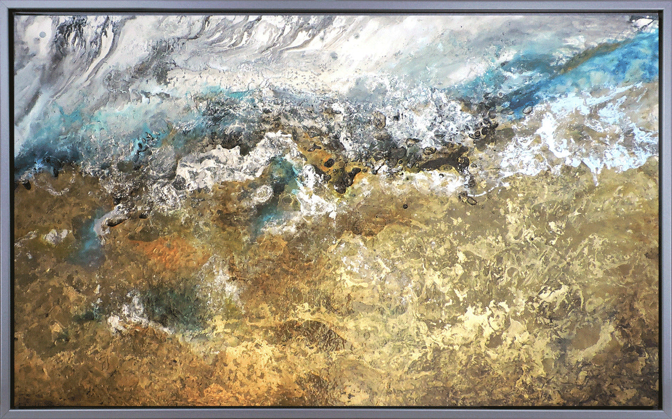 Metallic Textures II framed print by Leticia Herrera