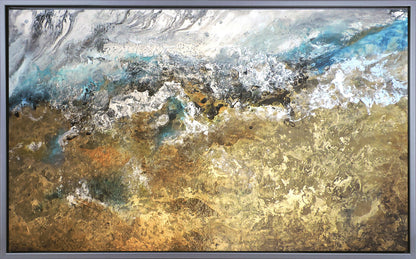 Metallic Textures II framed print by Leticia Herrera