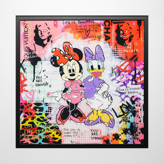 Minnie and Daisy limited edition print by Caution