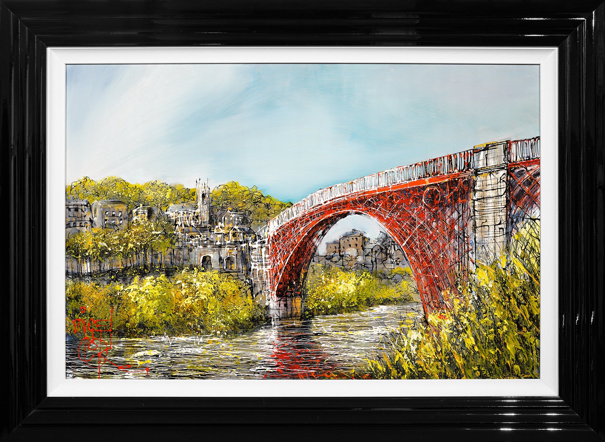 Ironbridge Summer Original Painting on Aluminium by Nigel Cooke