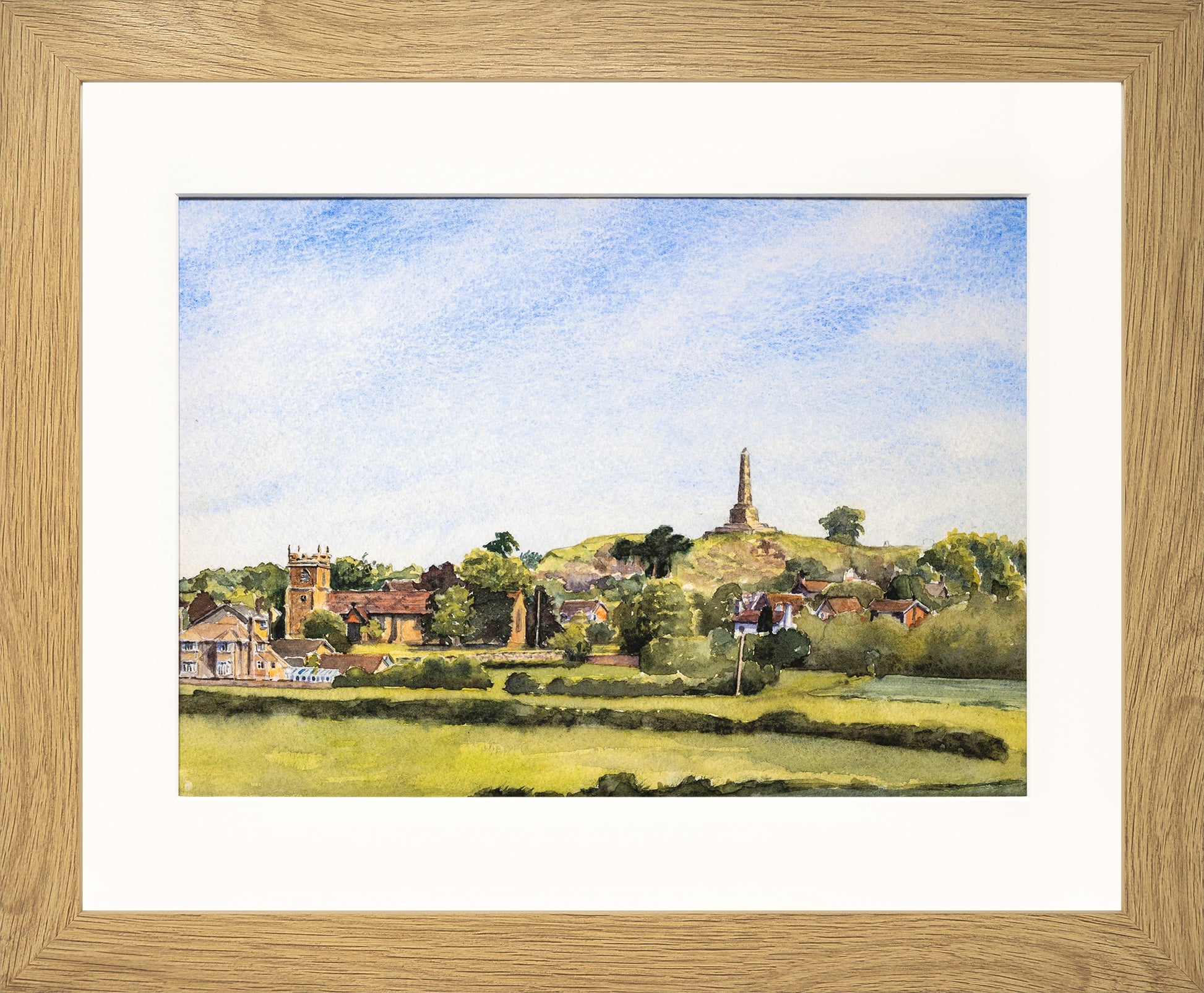 Lilleshall Hill and Church print by Sue Payton
