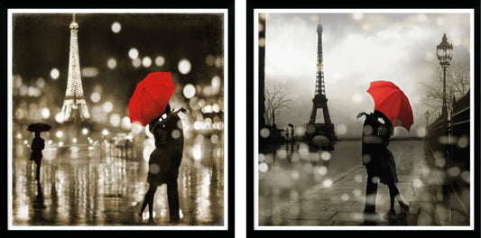 Paris Romance I and II framed prints by Kate Carrigan