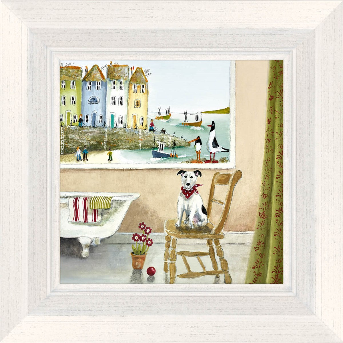 Paws and Reflect limited edition framed print by Rebecca Lardner
