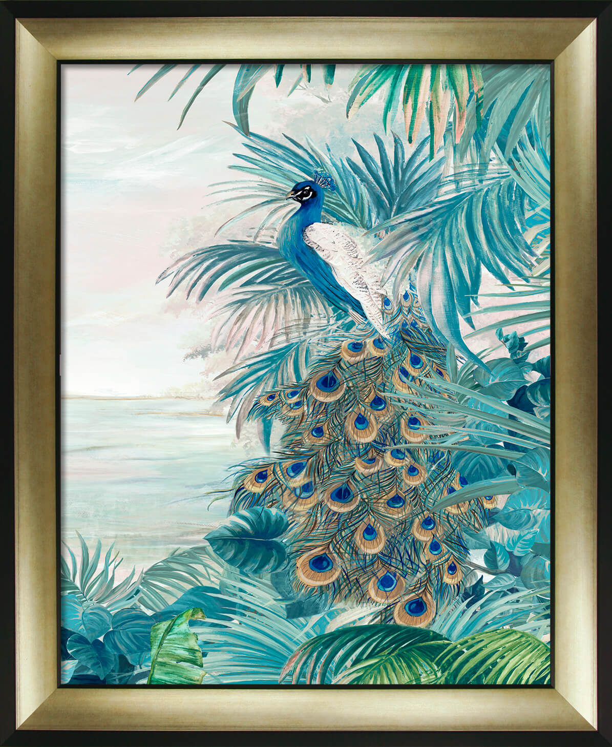 Peacock Glory II framed print by Eva Watts