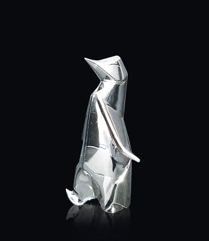 Penguin Sterling Silver Origami Sculpture by Sophie Mackrell
