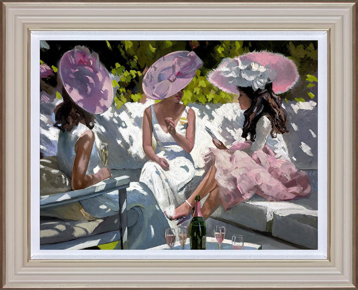 Pink Champagne Ascot limited edition print by Sherree Valentine Daines