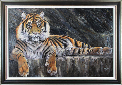 Relaxing original oil painting by Sue Payton