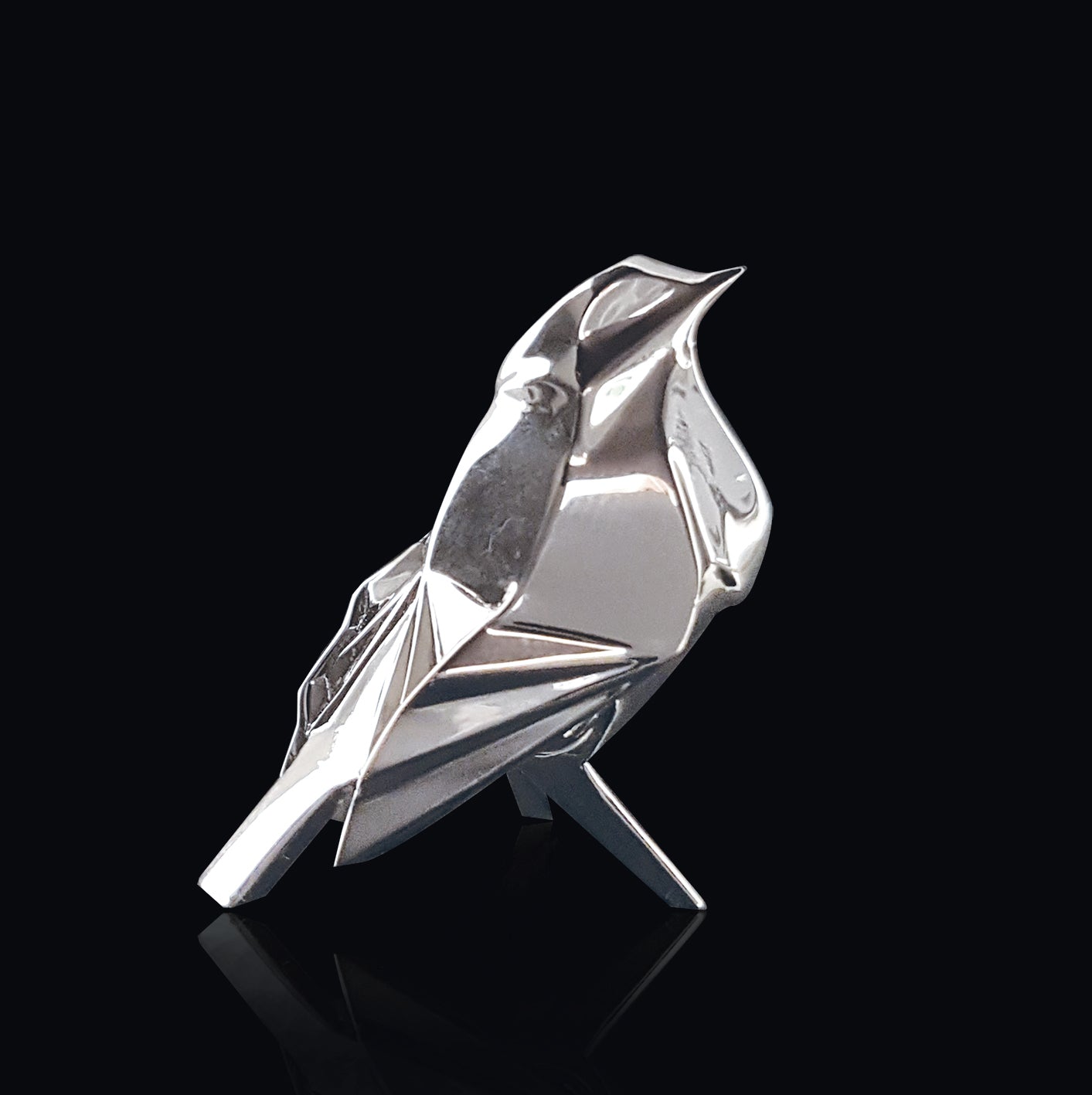 Robin Sterling Silver Origami Sculpture by Sophie Mackrell