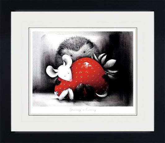 Sharing is Caring limited edition framed print by Doug Hyde