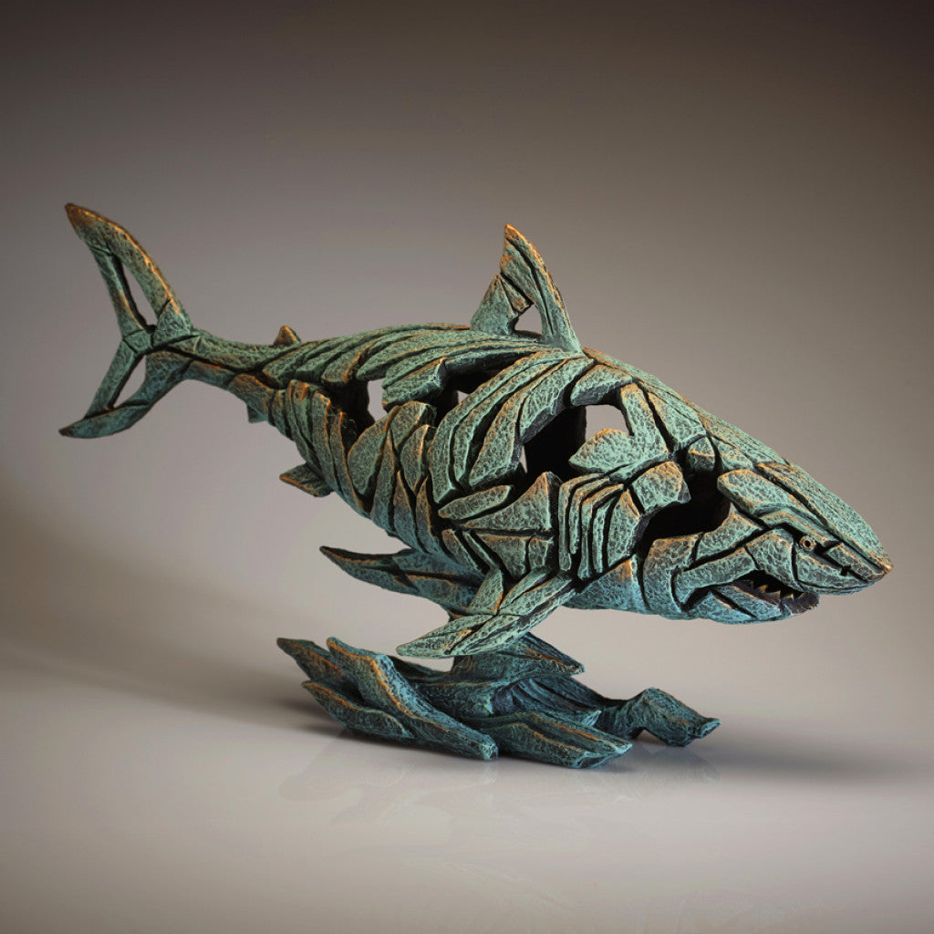 Shark - Verdigris from Edge Sculpture by Matt Buckley