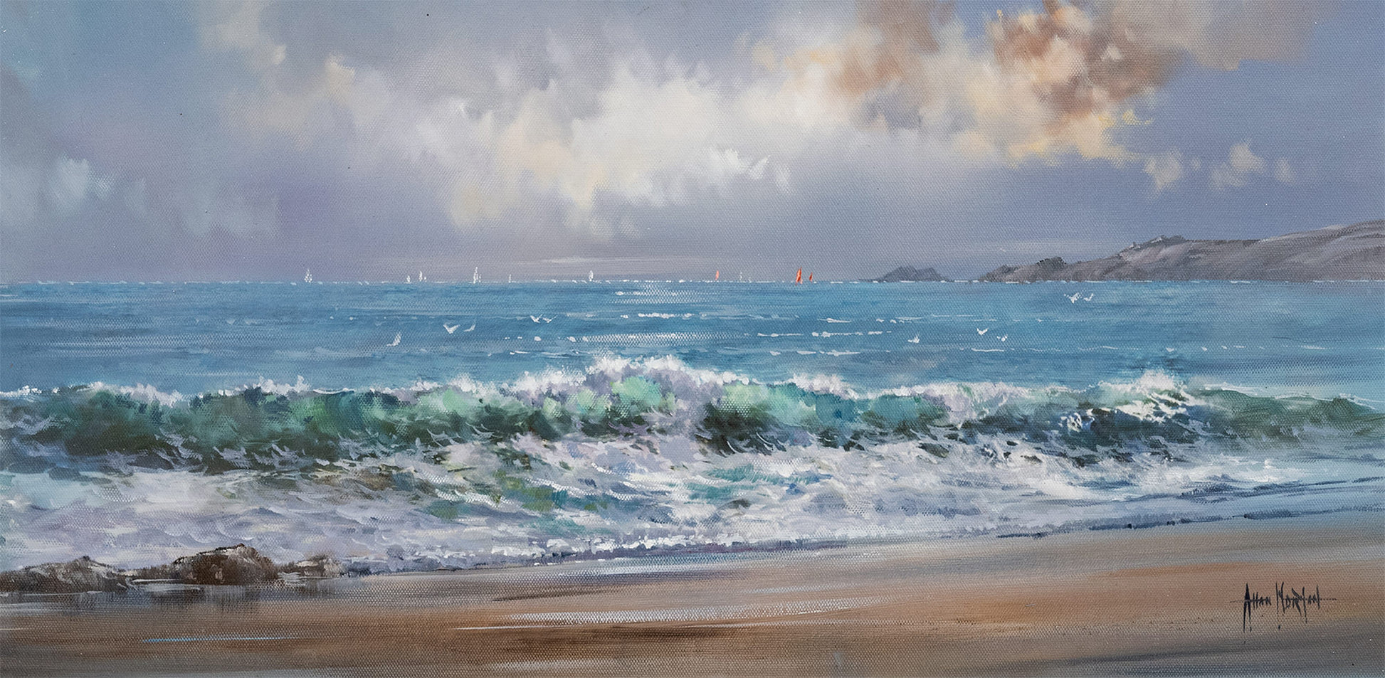 Shoreline original painting by Allan Morgan