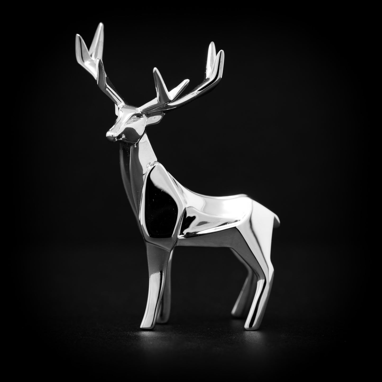 Stag Sterling Silver Origami Sculpture by Sophie Mackrell