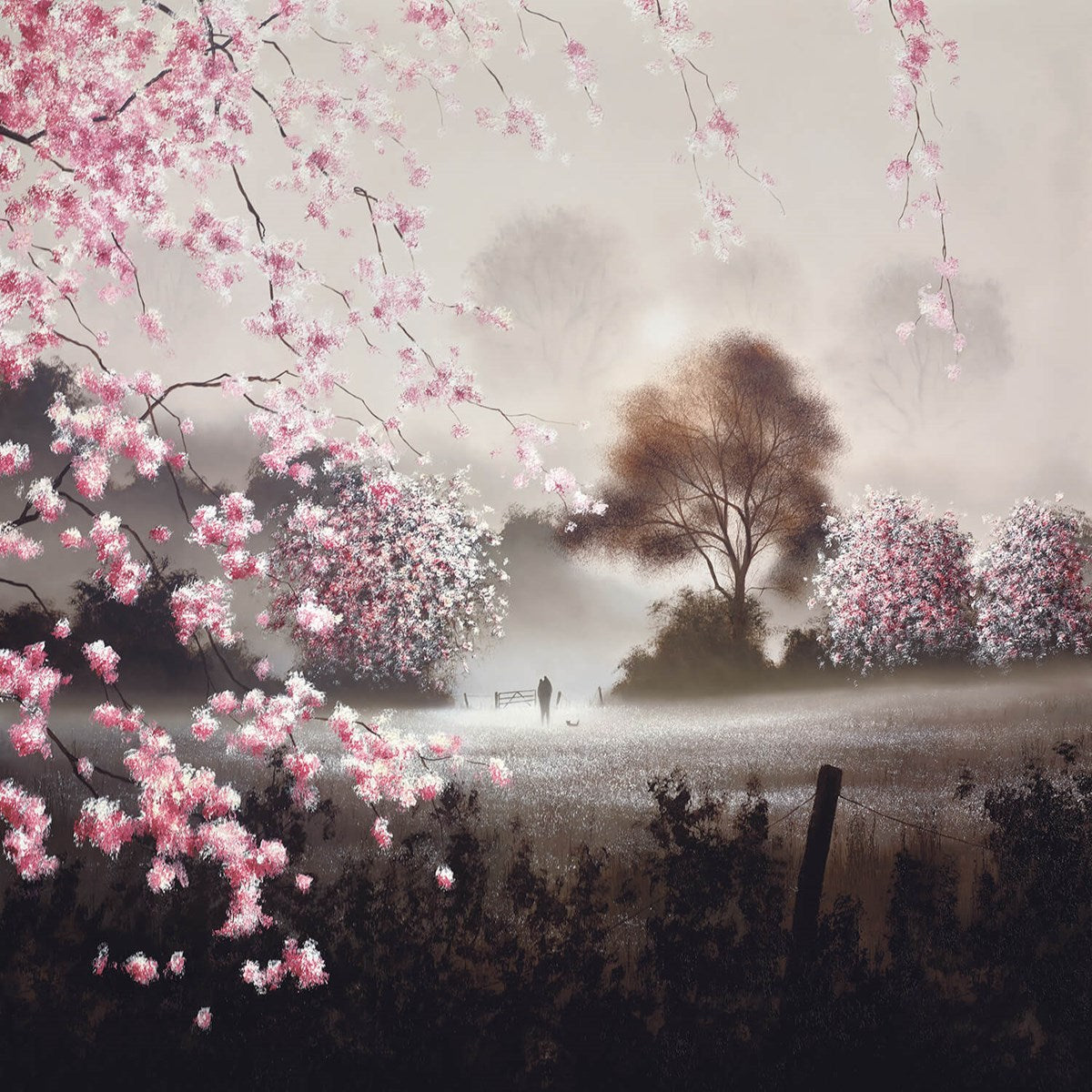 Through Blossom Fields I limited edition framed print by John Waterhouse