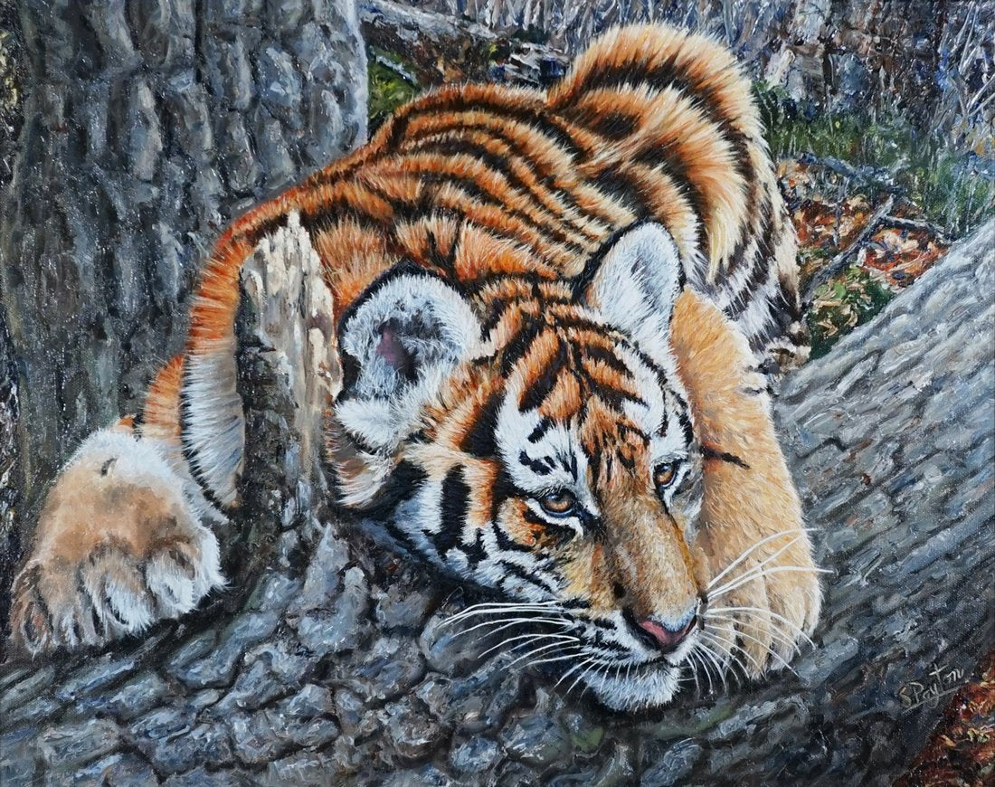 Tiggered Out original painting by Sue Payton