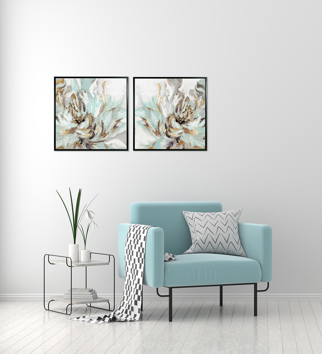 Touch of Teal I framed print by Eva Watts