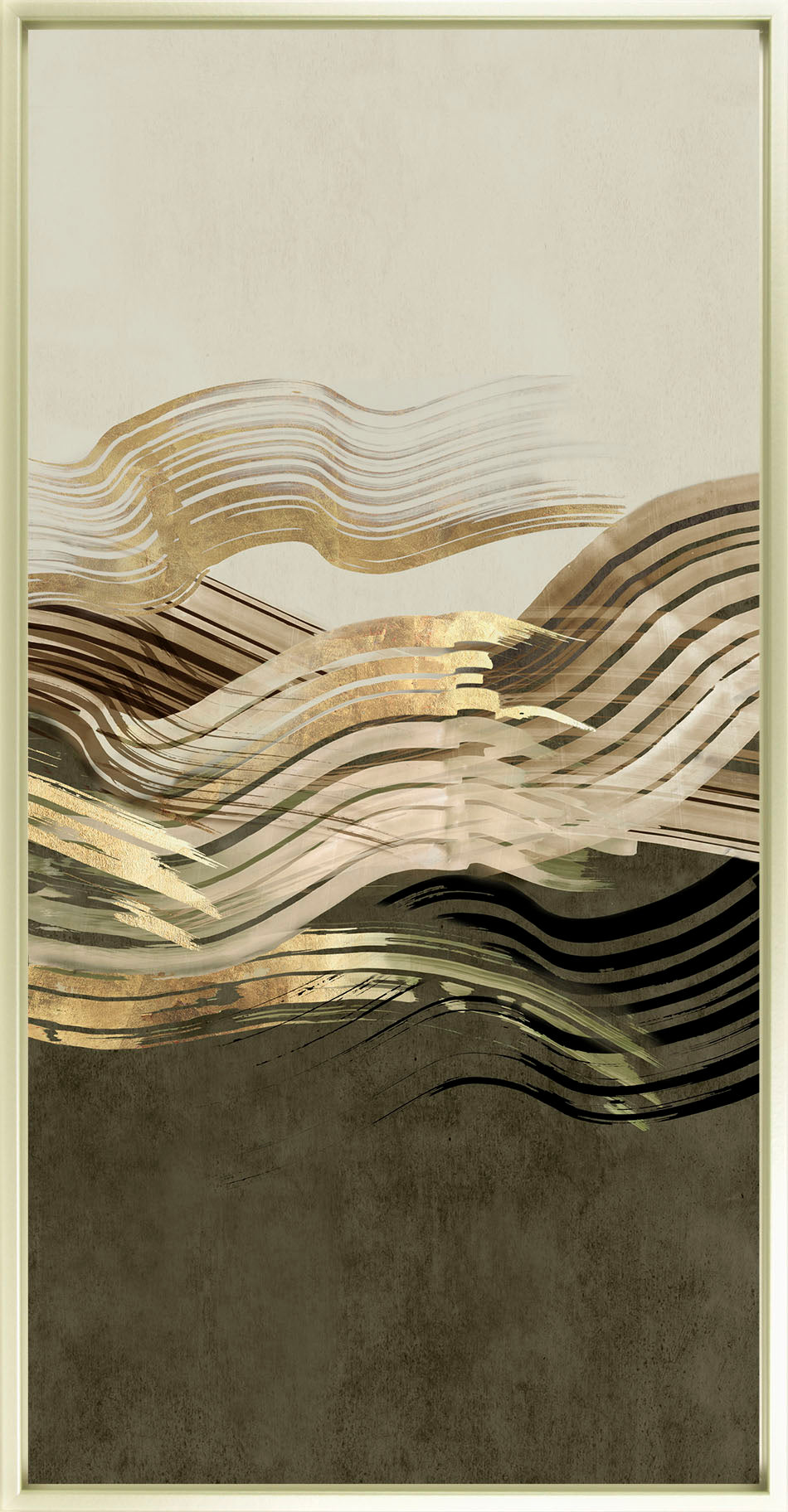 Waves Of Sage I framed print by Eva Watts