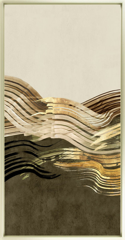 Waves Of Sage II framed print by Eva Watts
