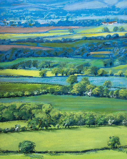 View from Wenlock Edge print by Sue Payton