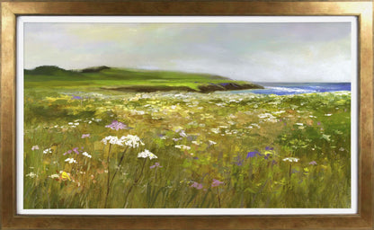 Wildflower Estuary framed print by Sheila Finch