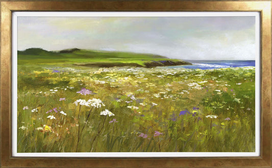 Wildflower Estuary framed print by Sheila Finch