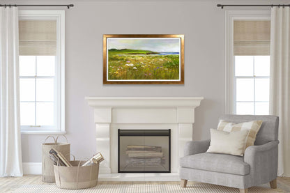 Wildflower Estuary framed print by Sheila Finch