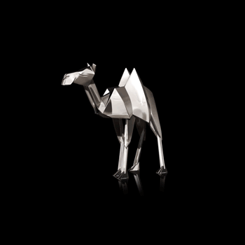 Camel Sterling Silver Origami Sculpture by Sophie Mackrell