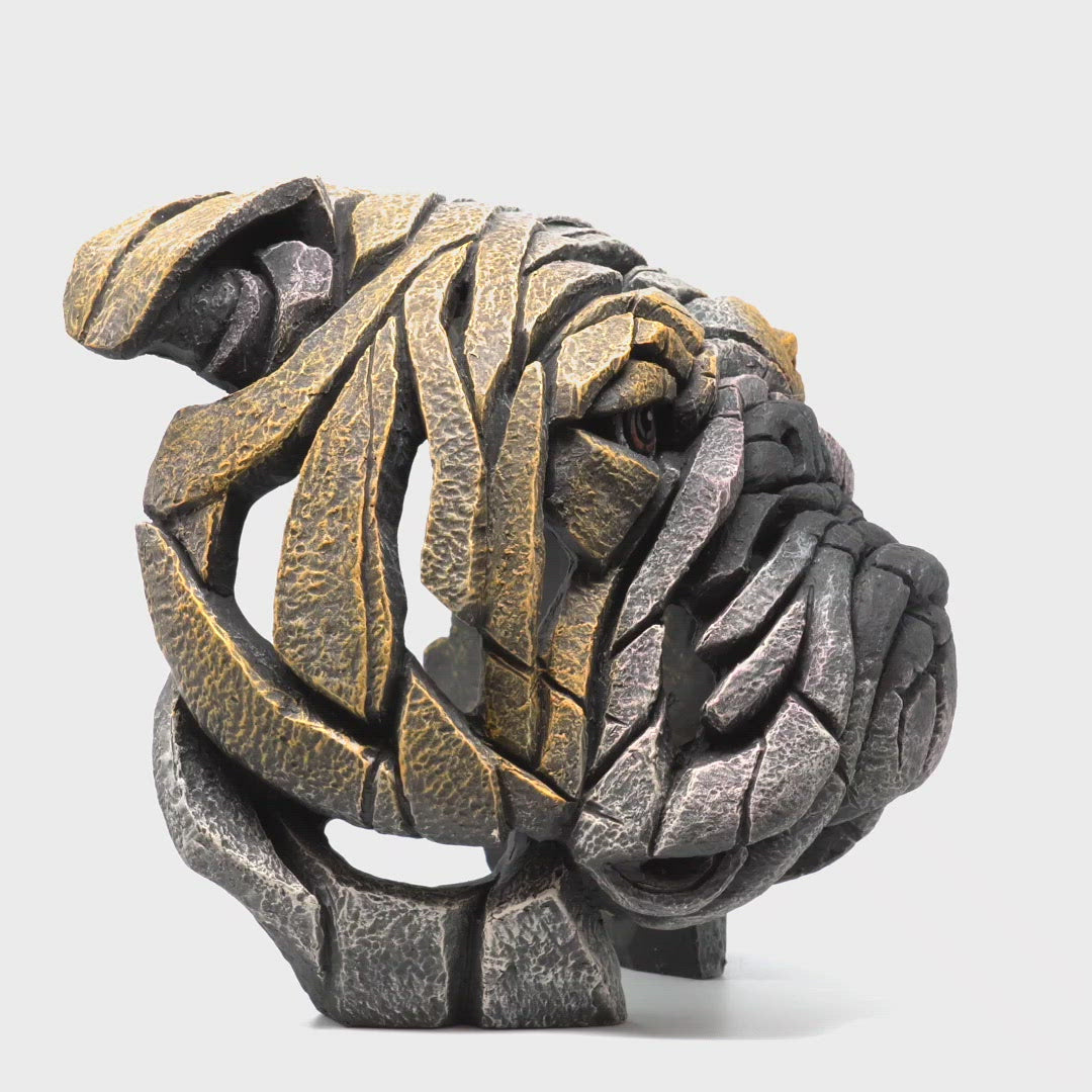 Bulldog Bust by Matt Buckley at Edge Sculpture