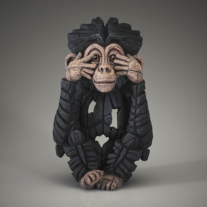 Baby Chimpanzee 'See No Evil' by Matt Buckley at Edge Sculpture