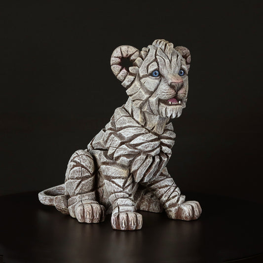 Lion Cub - White by Matt Buckley at Edge Sculpture