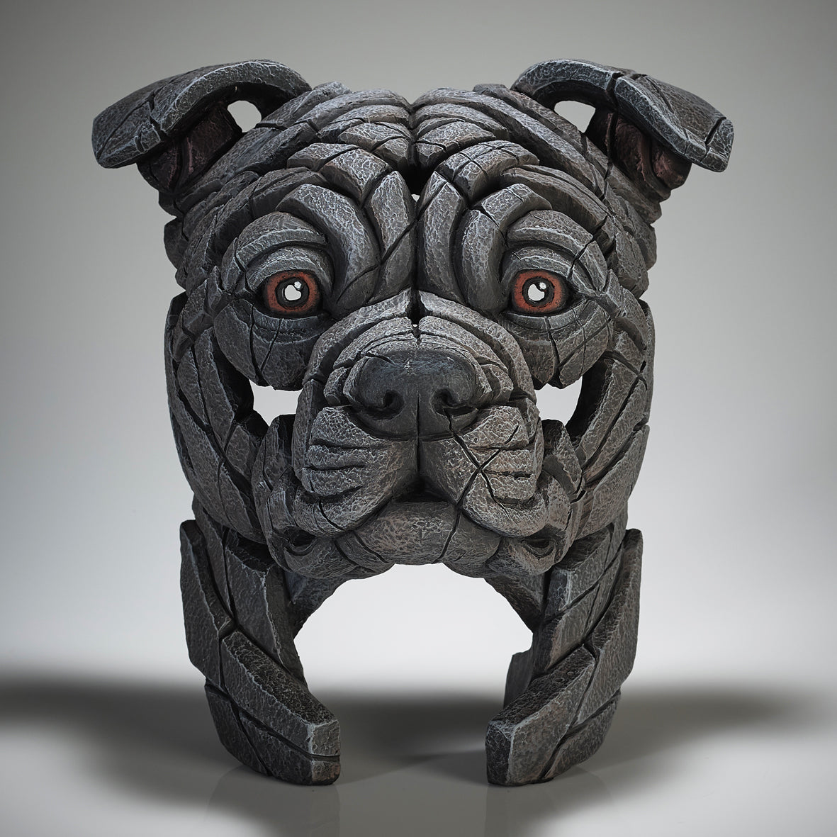 Staffordshire Bull Terrier Bust Blue from Edge Sculpture